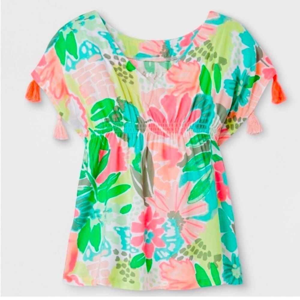 Cat & Jack tassel swimsuit coverup size 6/6X